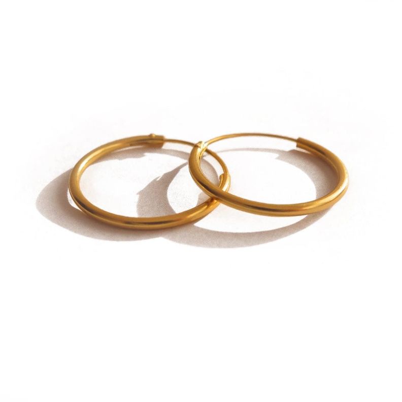 Aros Argolla 18 mm Gold-7