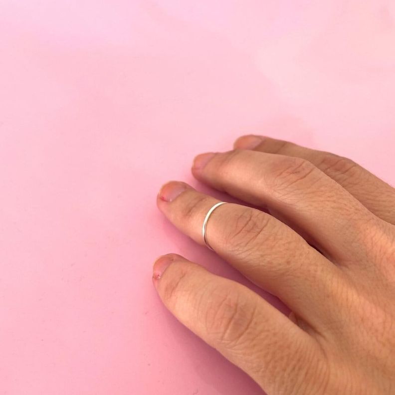 Anillo Midi Argolla Fina Plata-1