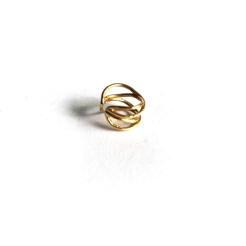 Cuff doble cruzado gold-0