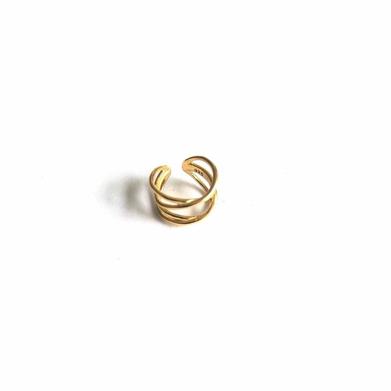 Cuff doble cruzado gold-2