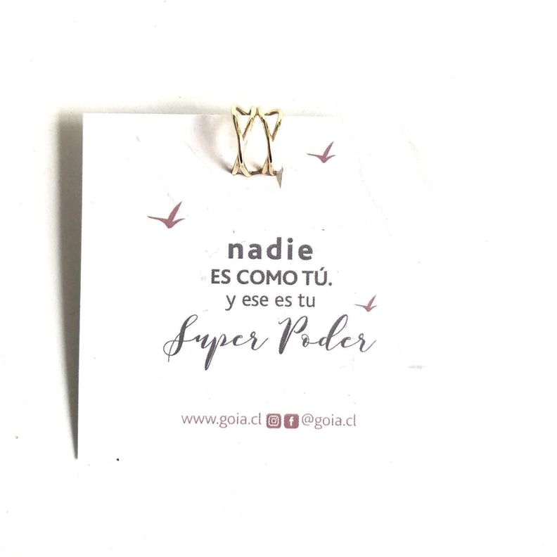 Cuff doble cruzado gold-4
