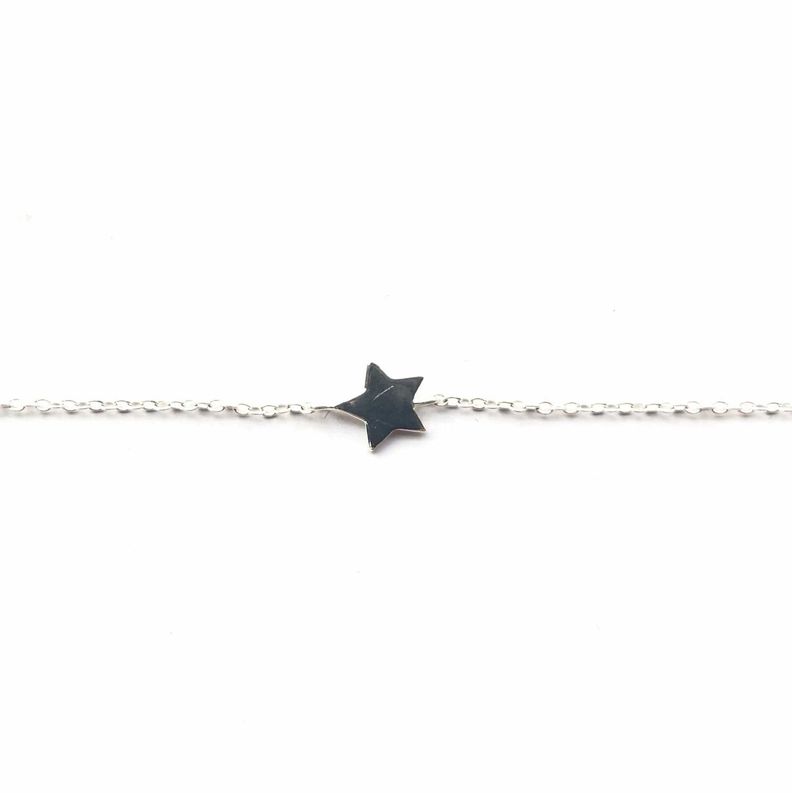 Pulsera estrella plata-0