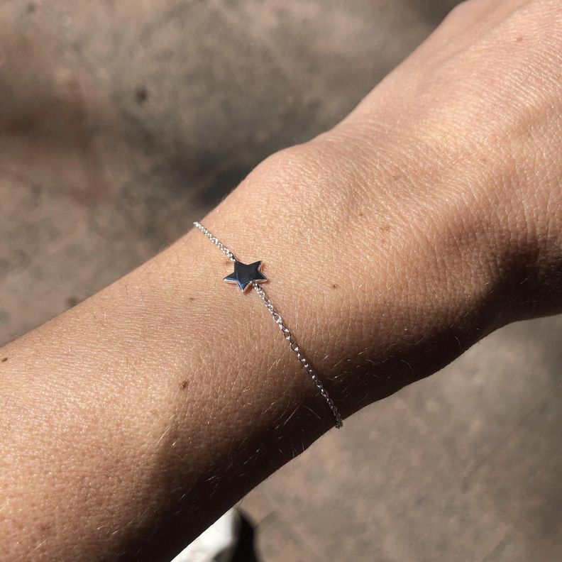 Pulsera estrella plata-1