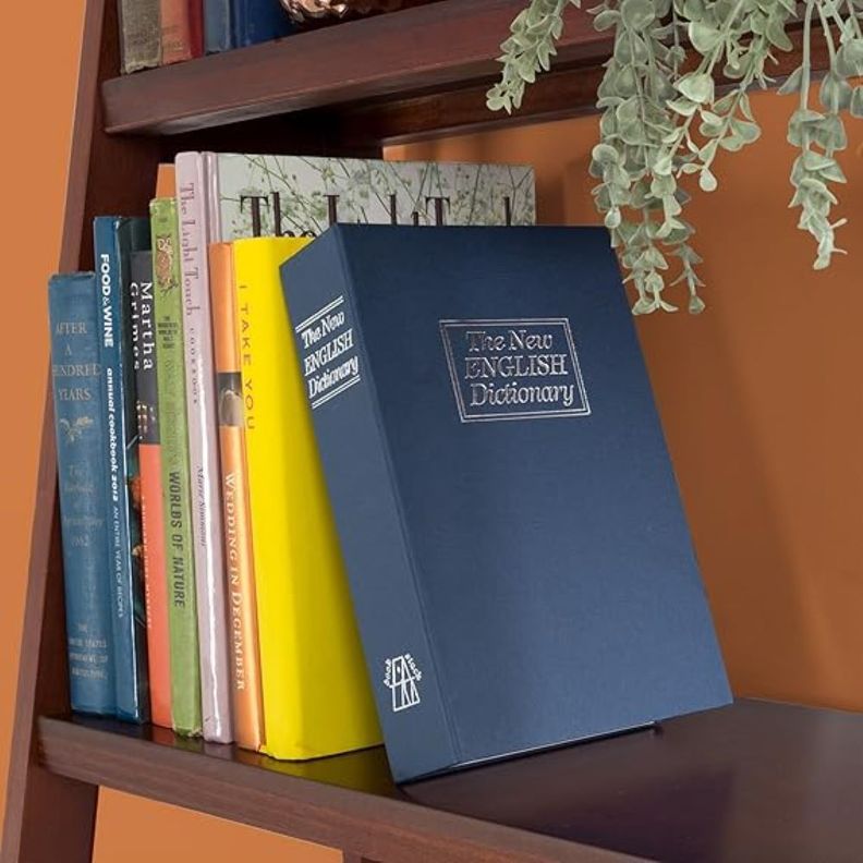 Caja Fuerte Simulada Libro Cofre Porta Valores 180x115x55mm-1