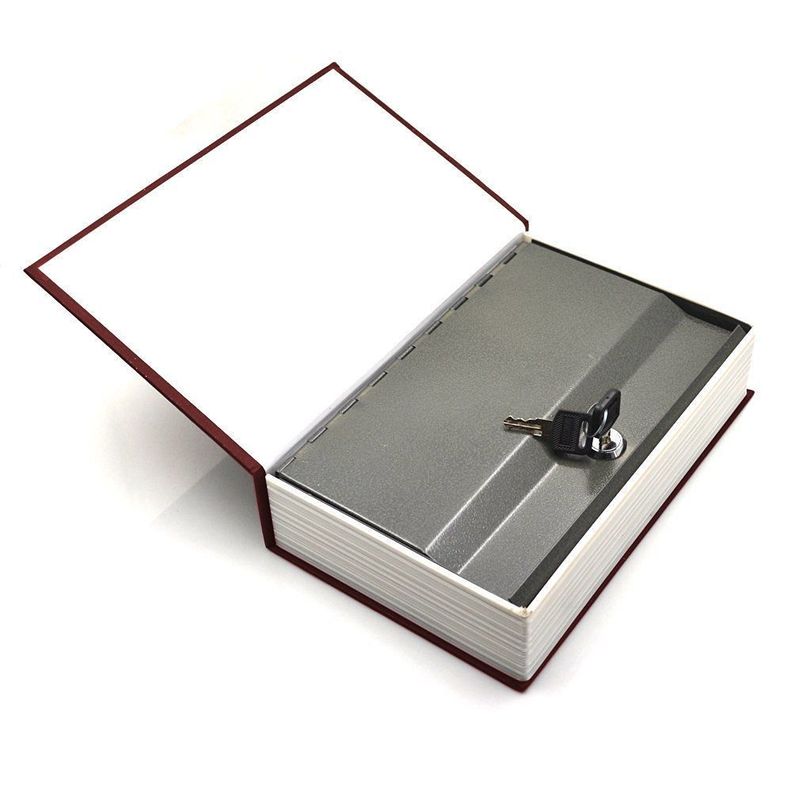Caja Fuerte Simulada Libro Cofre Porta Valores 180x115x55mm-2