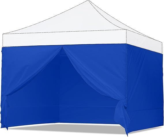 TOLDO PLEGABLE + LATERALES LISOS DE CUATRO CARAS (AZUL UV)-2