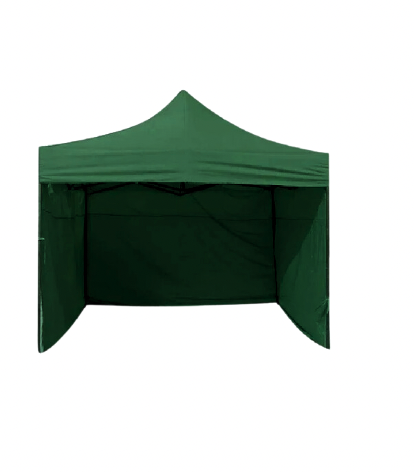 TOLDO PLEGABLE + LATERALES LISOS DE TRES CARAS (VERDE OLIVO)-0
