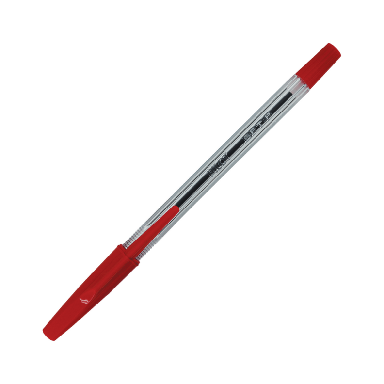 Lapiz Pasta Pilot Bpt-p Punta Fina 0.7 Caja 12 Un Rojo-0