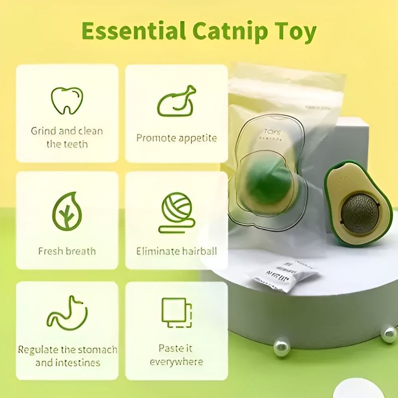 Juguete Catnip Para Gato Bola Giratoria Catnip Hie-2