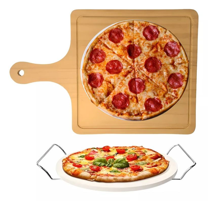 Tablas Pizza Tabla Cuadrada Picoteo Plato Madera 30x40cm-7