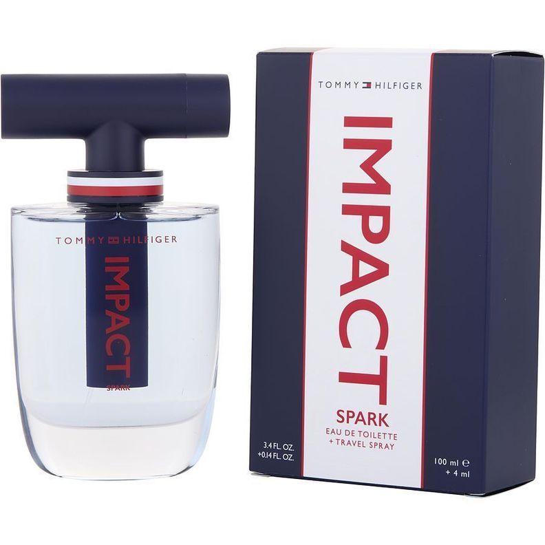 Perfume Tommy Impact Spark 100ml + 4ml Travel Spray Hombre Transparente