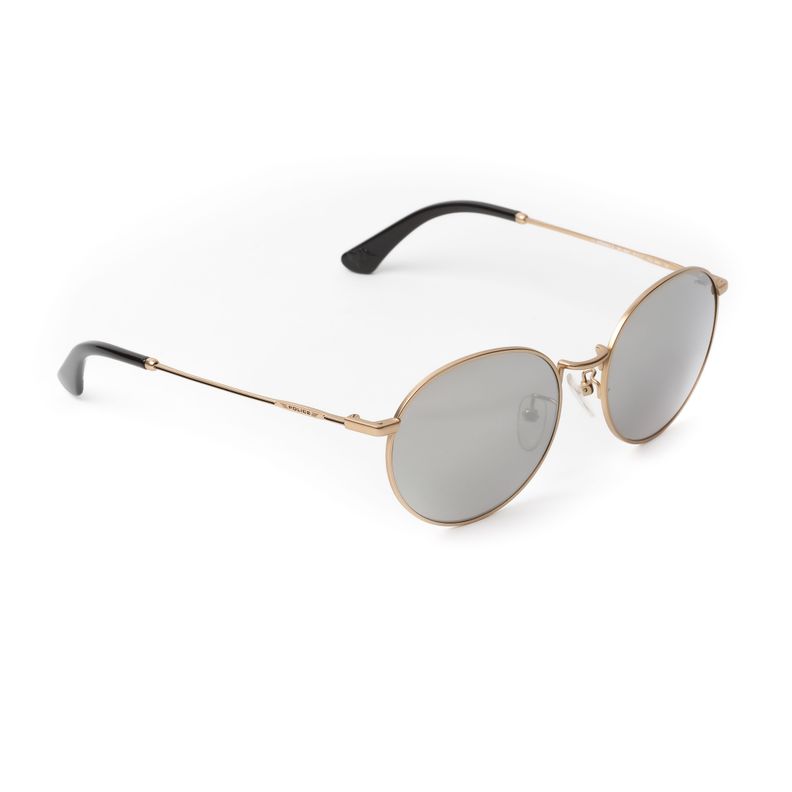 Lente de sol Police Highway Circullar metalico dorado-1