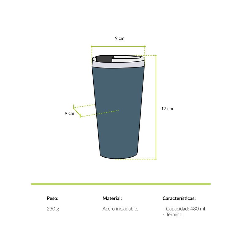 Termo Vaso Atakama Outdoor | 480 Ml | Térmico-4