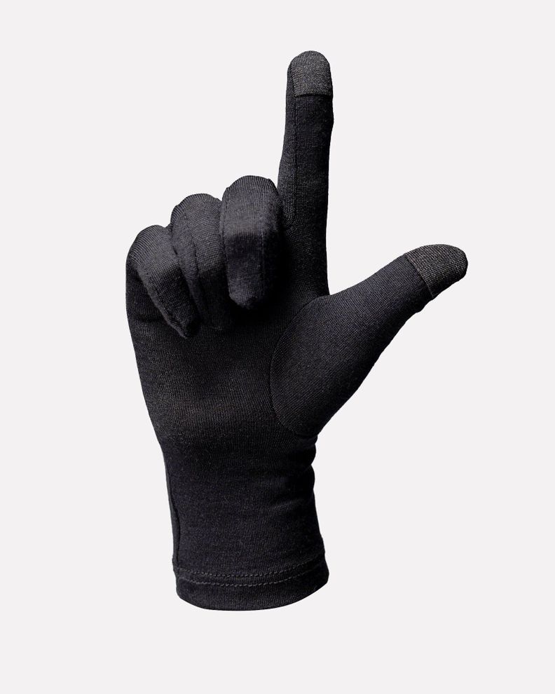 Guante Primera Capa Serrano Lana Merino Negro Atakama Outdoor S-M