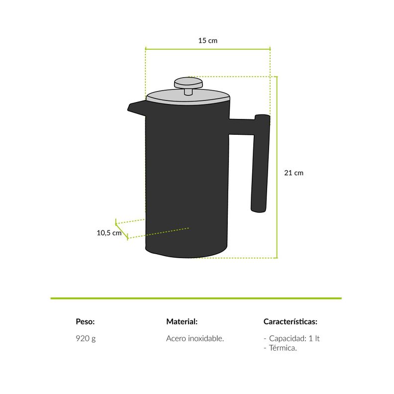 Cafetera Atakama Outdoor Huemul | 1 L | Térmica-3
