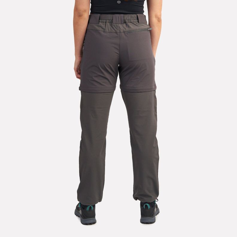Pantalón de Trekking Mujer Desmontable Mujer Andino Gris Roca-3