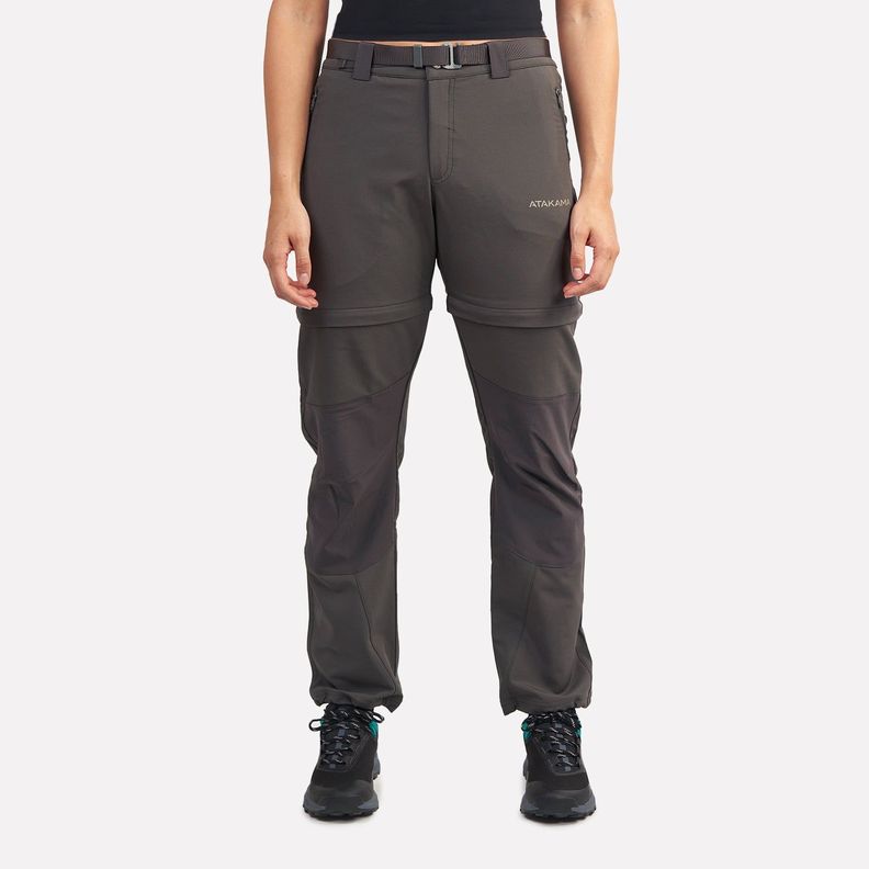 Pantalón de Trekking Mujer Desmontable Mujer Andino Gris Roca-0
