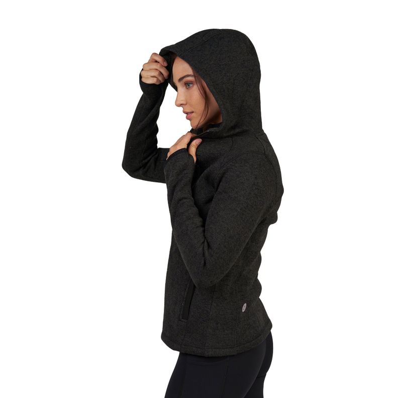 Polar Tejido Mujer Hoddie Full-Zip Tundra Jaspeado-3