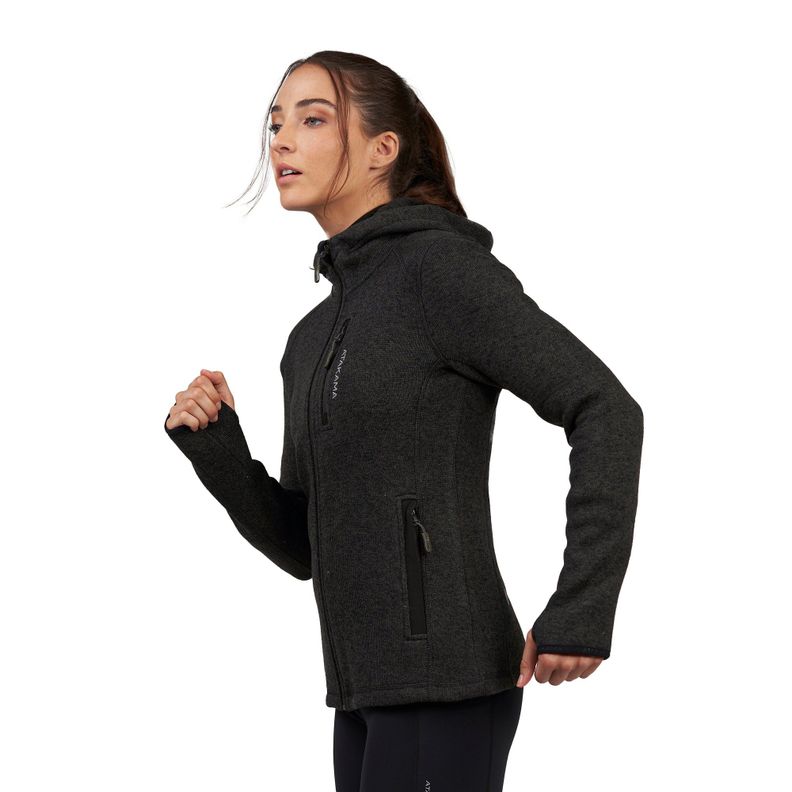 Polar Tejido Mujer Hoddie Full-Zip Tundra Jaspeado-4