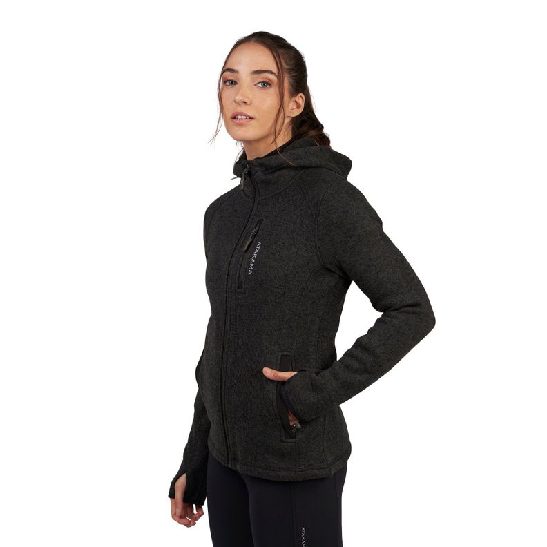 Polar Tejido Mujer Hoddie Full-Zip Tundra Jaspeado-2