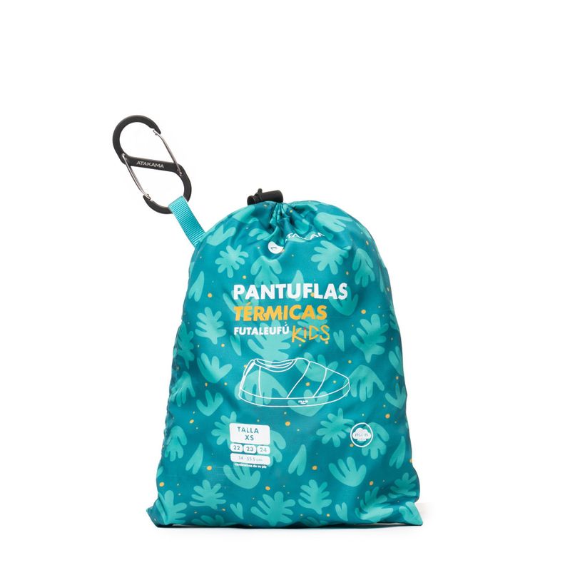 Pantufla Térmica Niño Azul Petróleo Print Atakama Outdoor-6