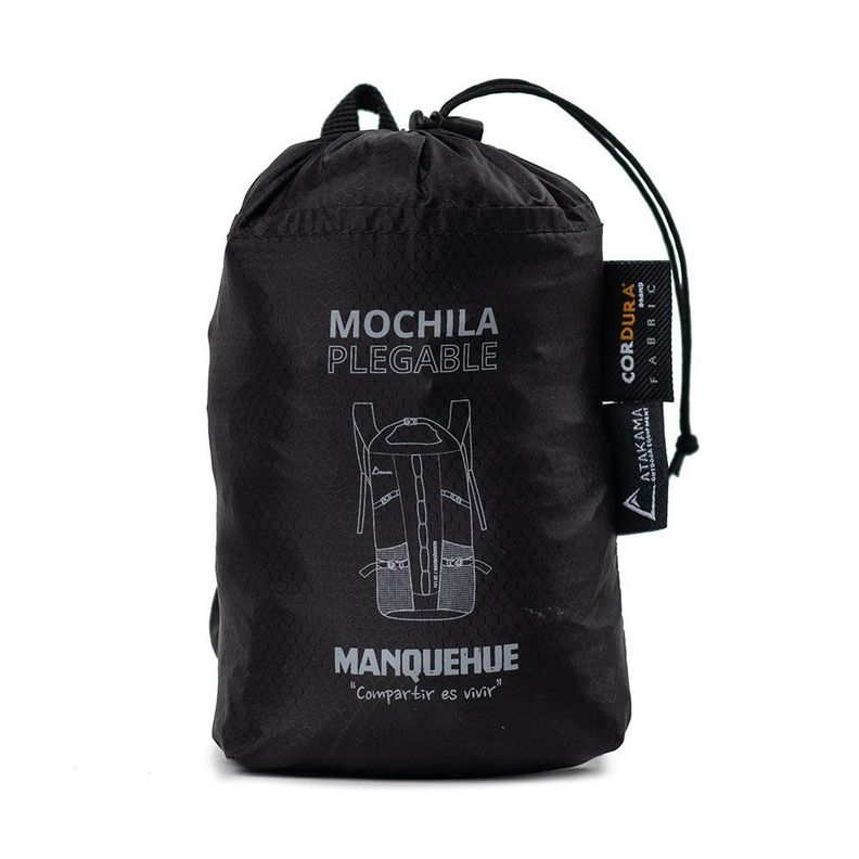 Mochila Plegable Impermeable 28 Lt Manquehue Negra Atakama Outdoor-4