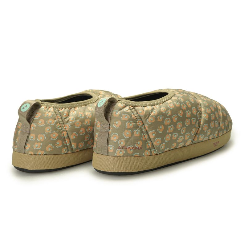 Pantufla Futaleufú Verde Print Flores Atakama Outdoor-2