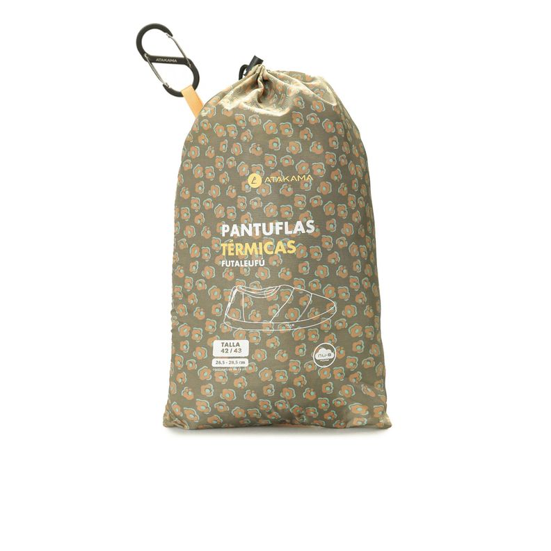 Pantufla Futaleufú Verde Print Flores Atakama Outdoor-4