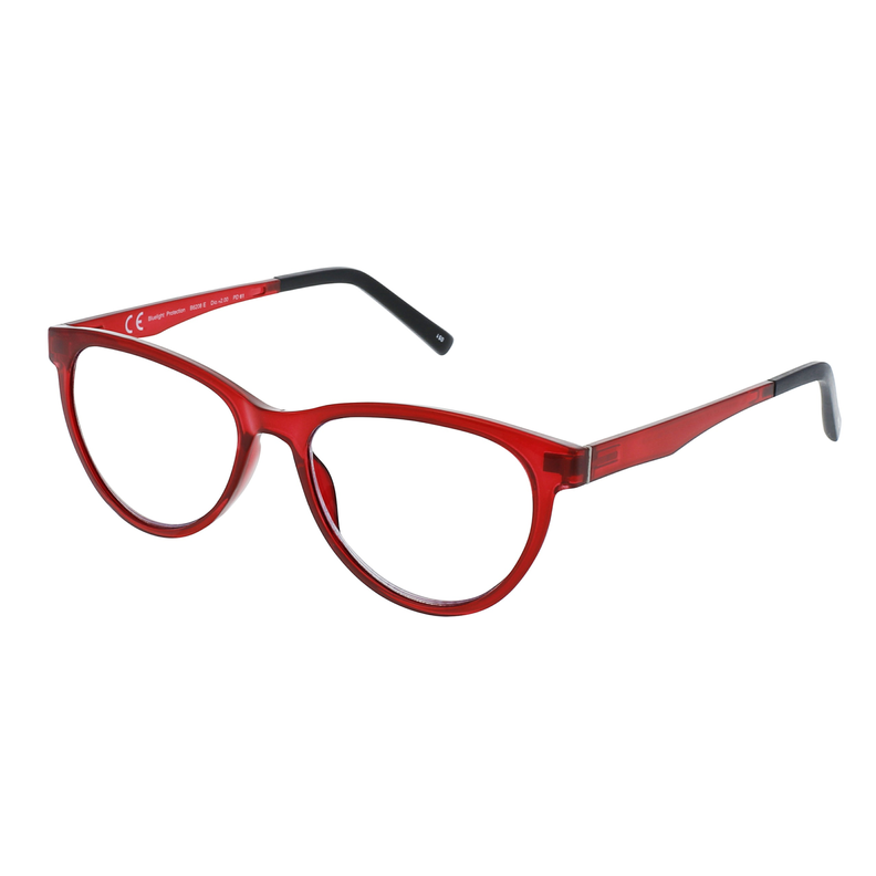 Lentes de lectura B6208 CR Transp. Red  +2,50  Gafas Invu-0