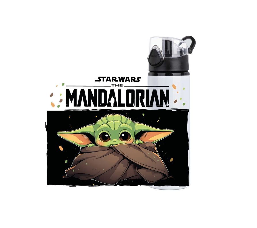 BOTELLA  DIN GROGU MANDALORIAN STAR WARS, ALUMINIO 750 ML -1