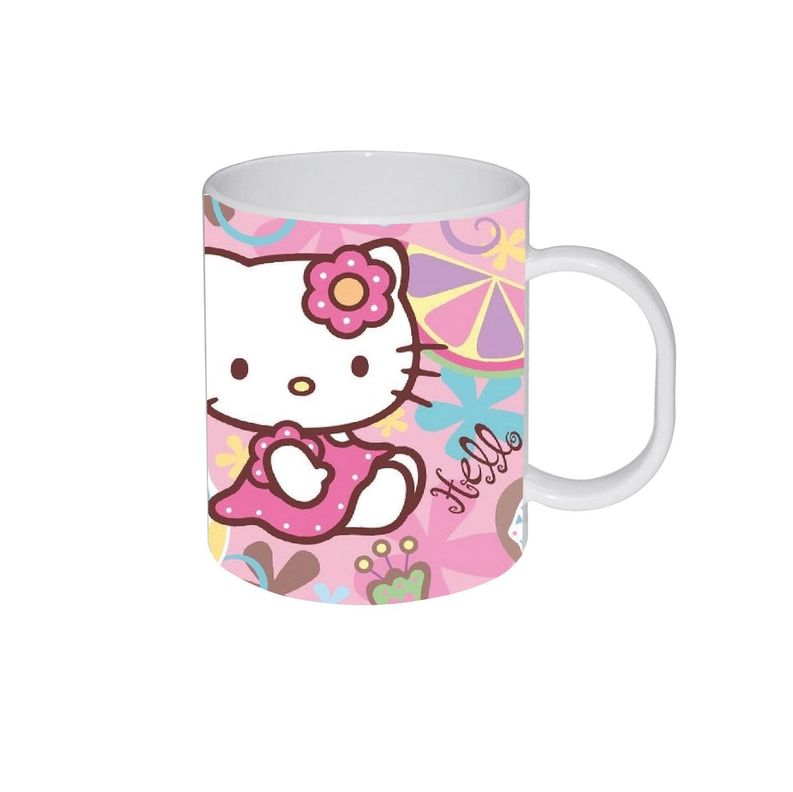TAZÓN  GATITA HELLO KITTY,  CERÁMICO 300 CC ROSA-0