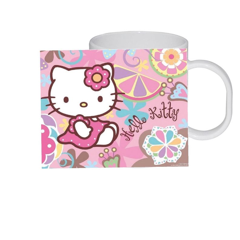 TAZÓN  GATITA HELLO KITTY,  CERÁMICO 300 CC ROSA-1