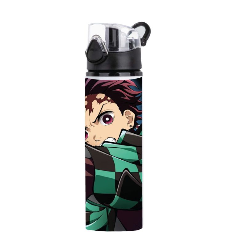 SET DISEÑO TANJIRO KIMETSU NO YAIBA  BOTELLA, TERMO , TAZÓN-3