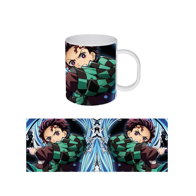 SET DISEÑO TANJIRO KIMETSU NO YAIBA  BOTELLA, TERMO , TAZÓN-5