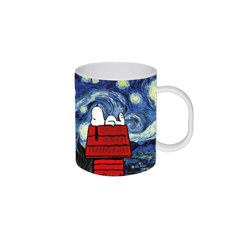 Set Botella Snoopy Cielo van Gogh  750 ml + mousepad + tazón 300 ml-1