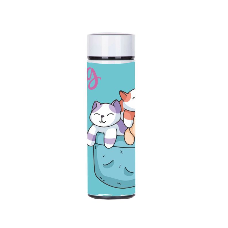 Termo 450 ml smart diseño gatitos tiernos, cute, amor por los gatos-0