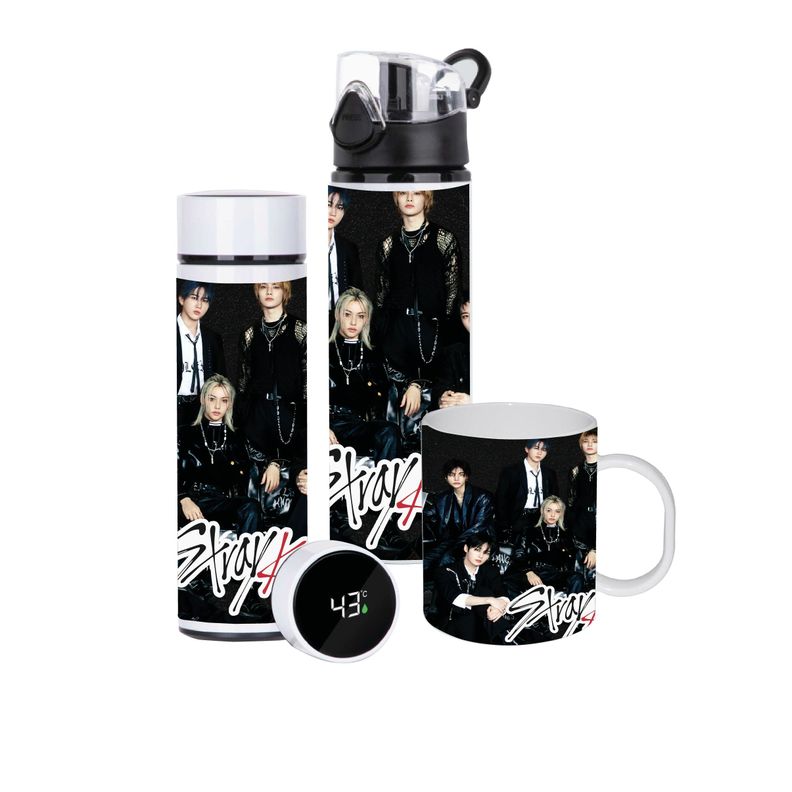 SET ALMACENAMIENTO BEBIDAS DISEÑO STRAY KIDS ANIME SERIE -0
