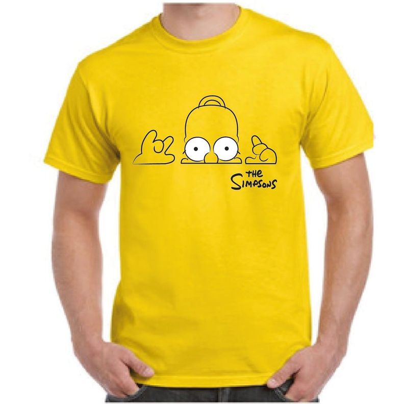 POLERA ESTAMPADA DISEÑO HOMERO SIMPSONS -0