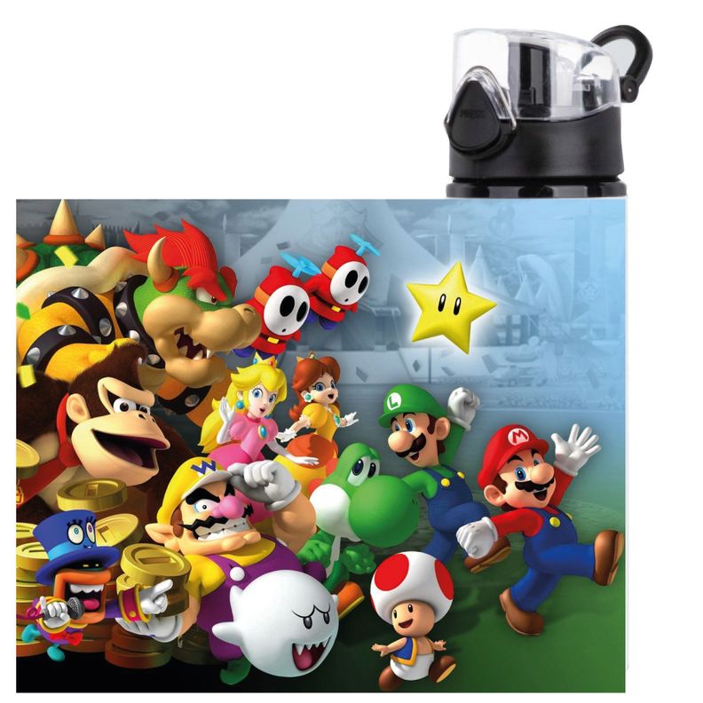 Botella Aluminio Super  Mario Bros Gamer  video juegos 750 ml-1