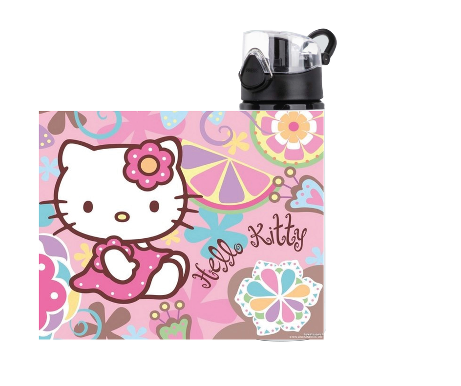 BOTELLA  DEPORTIVA PARA AGUA  ALUMINIO HELLO KITTY 750 ML -1