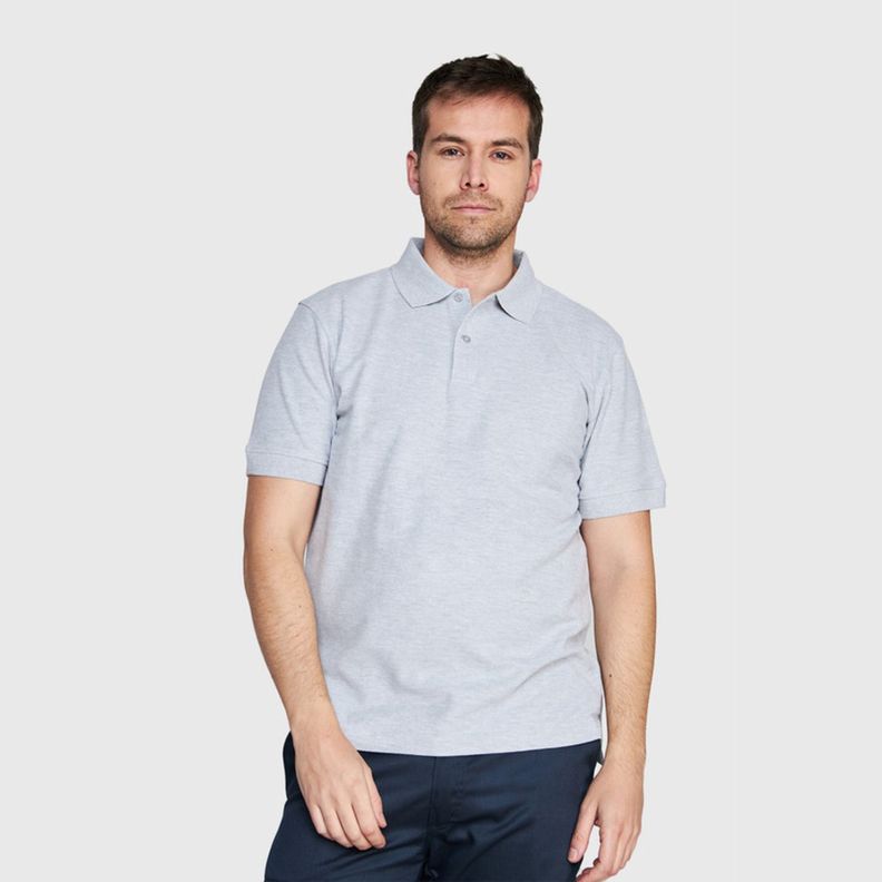 Polera Pique Hombre 80/20 M/C Gris oscuro-0