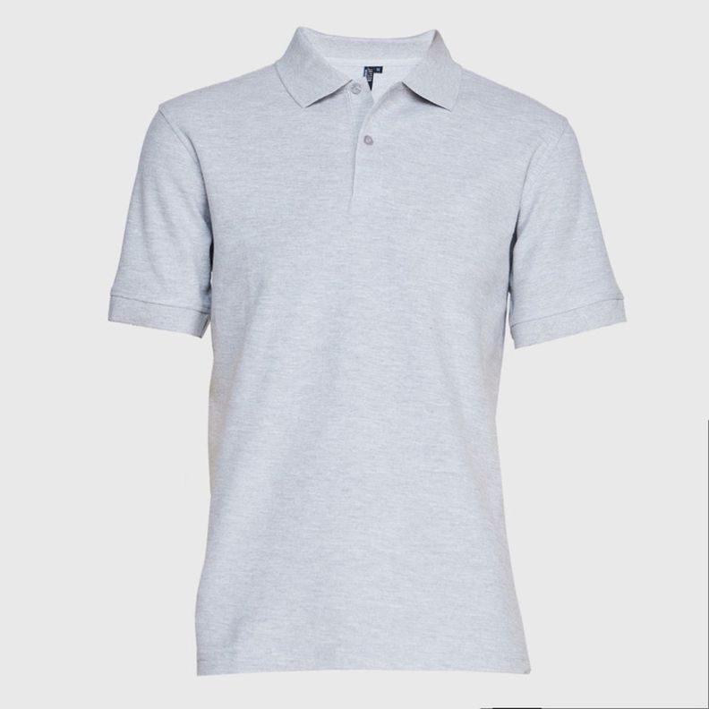 Polera Pique Hombre 80/20 M/C Gris oscuro-1