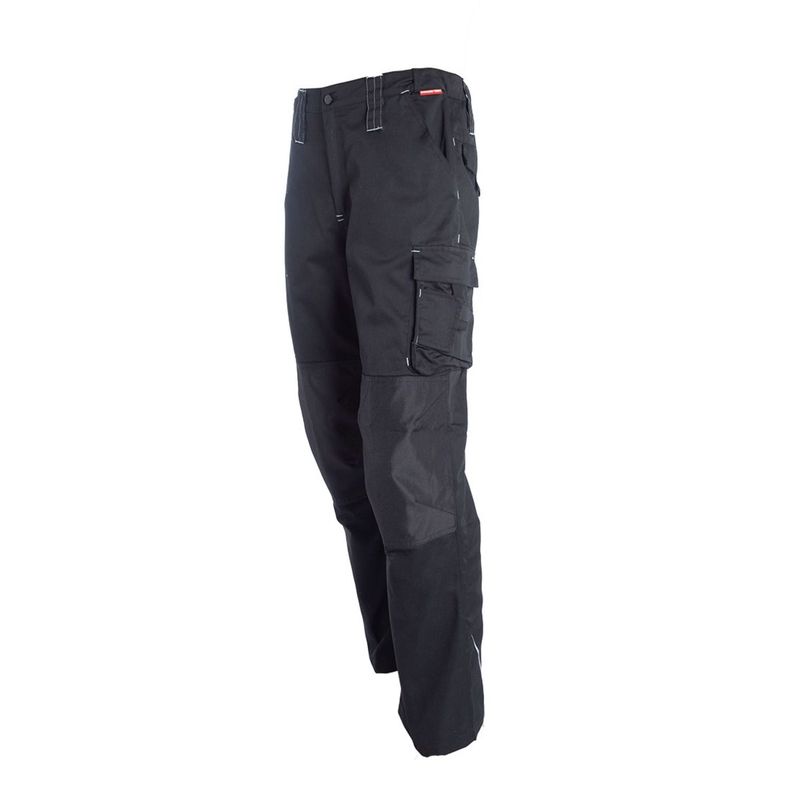 Pantalón Cargo Con Refuerzo Hombre T/C 80/20 Negro-1