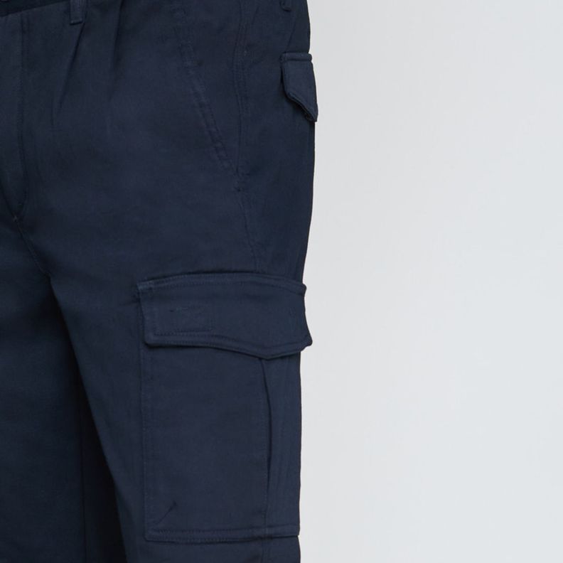 Pantalón Cargo Forro Polar Hombre Azul marino-4