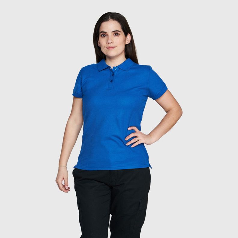 Polera Pique Tc Mc Mujer Azul-0