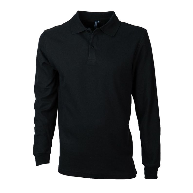 Polera Pique Hombre 80/20 M/L Negro-0