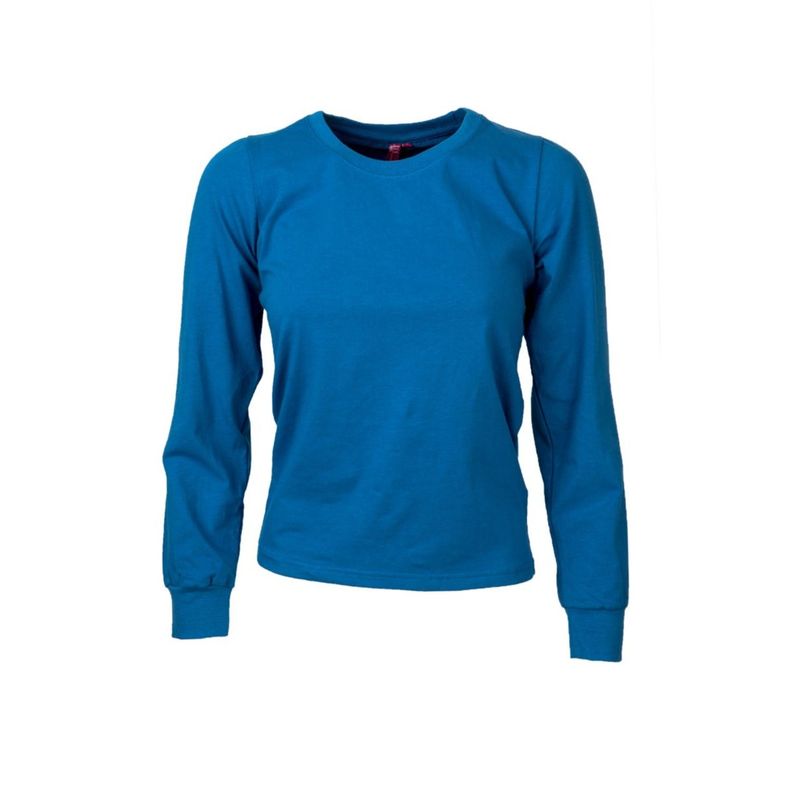 Polera Polo Spandex M/L Mujer Azul-0