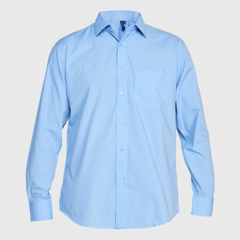 Camisa Trevira  Ml Comfort Celeste-0