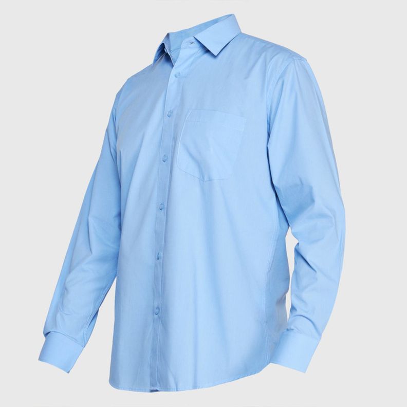 Camisa Trevira  Ml Comfort Celeste-1