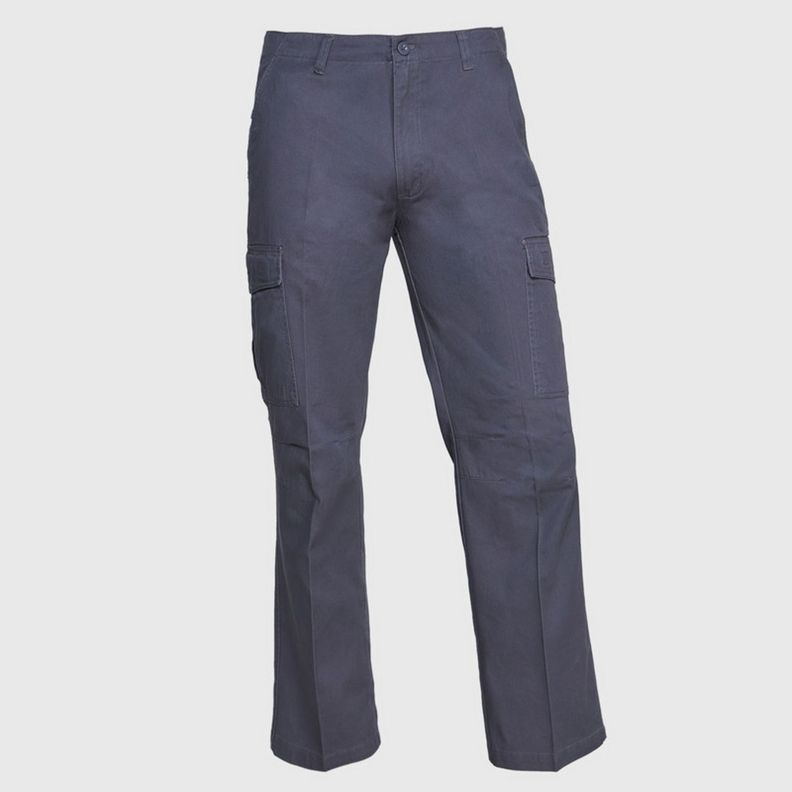 Pantalón Cargo Gabardina Hombre Gris oscuro-1